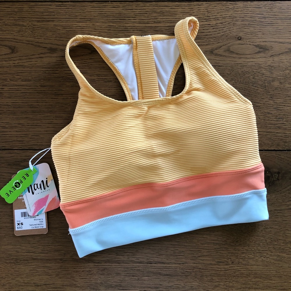 Nani Swimwear Textured Malibu Cut Back Crop